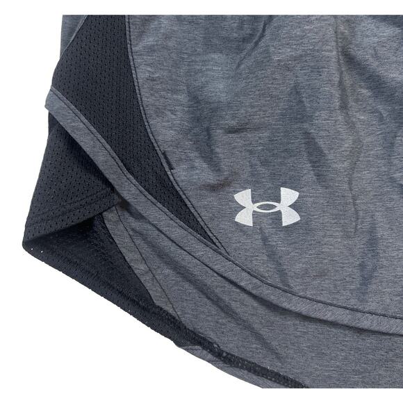 NWT Under Armour Women's Fly By 2.0 Running Shorts Black Gray Heather Size XL - Picture 5 of 10